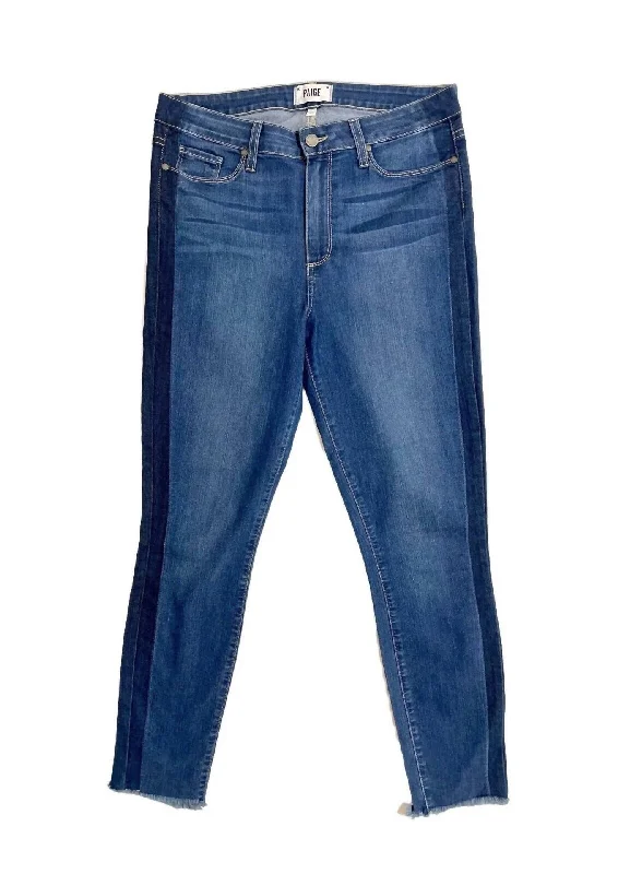 Women's Jodhpurs with Collarless NeckWomen's Hoxton Ankle Faye Wash Side Stripe High Rise Skinny Jeans In Blue