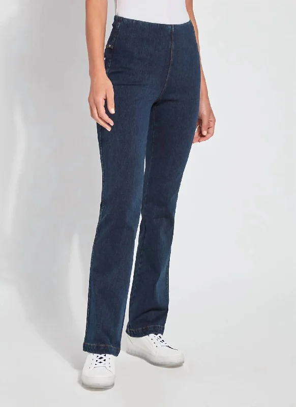 Women's Jodhpurs with Elastic WaistBaby Bootcut Jeans In Indigo