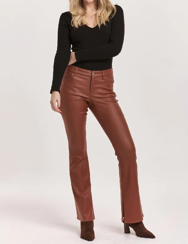 Women's Jodhpurs with ZipperJaxtyn Mid Rise Bootcut Cognac In Red