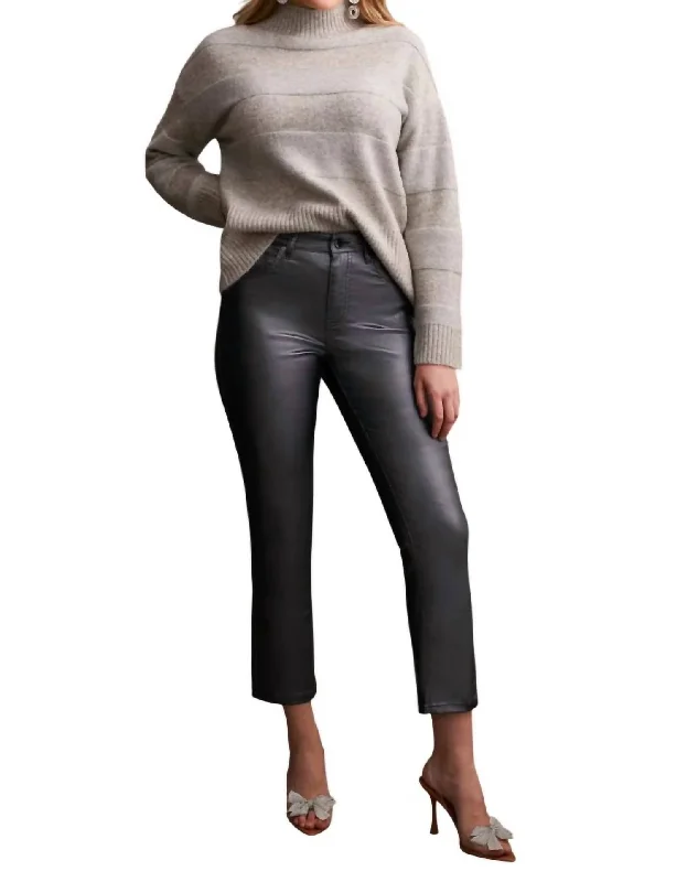 Women's Jodhpurs with Sweetheart CollarSophia Metallic Straight Leg Jean In Pewter