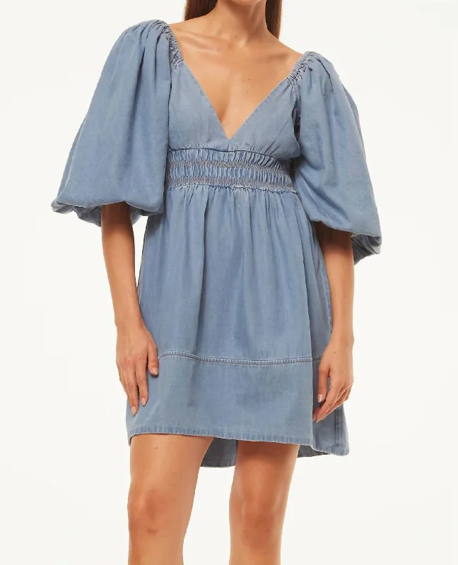 Women's Off-the-Shoulder DressesAryn Dress In Blue Chambray