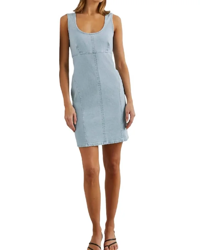 Women's Round-Neck DressesBlaze Dress In Bleach Indigo