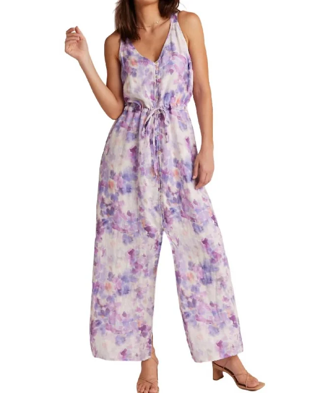 Women's Pencil DressesButton Front Cami Dress In Iris Floral Print