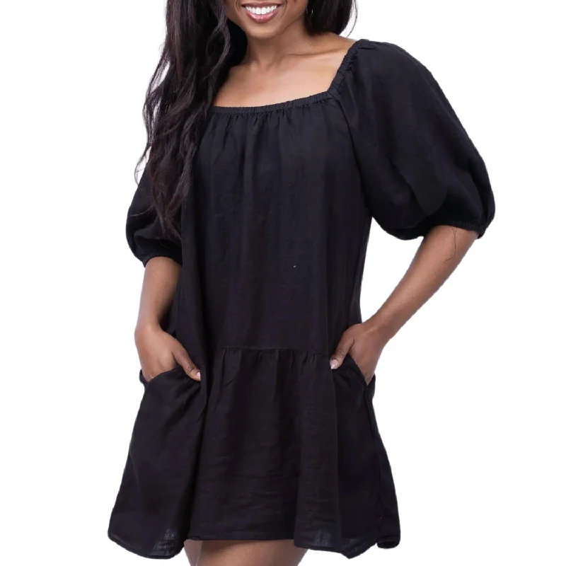 Women's Peter Pan Collar DressesIrina Dress In Black