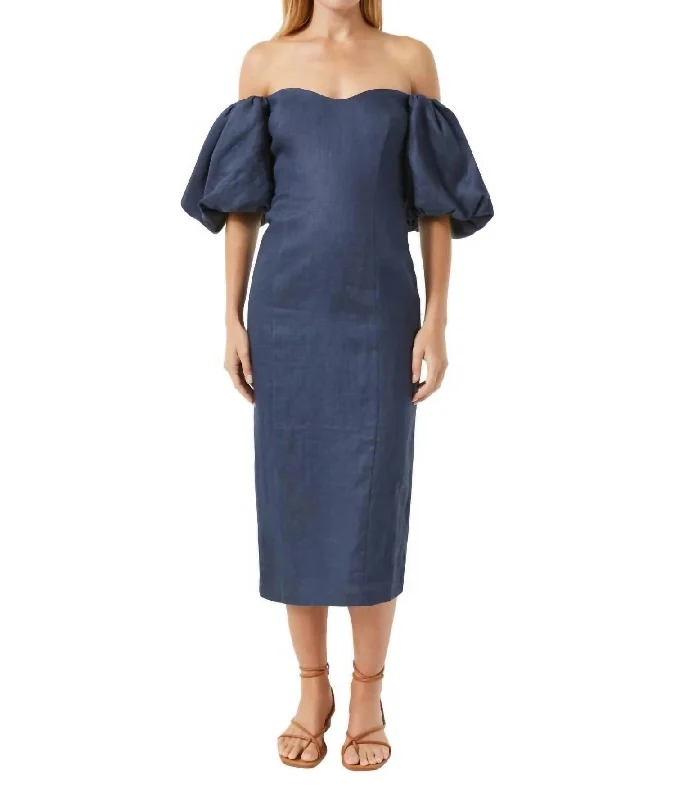 Women's Boat Collar DressesKarima Dress In Navy