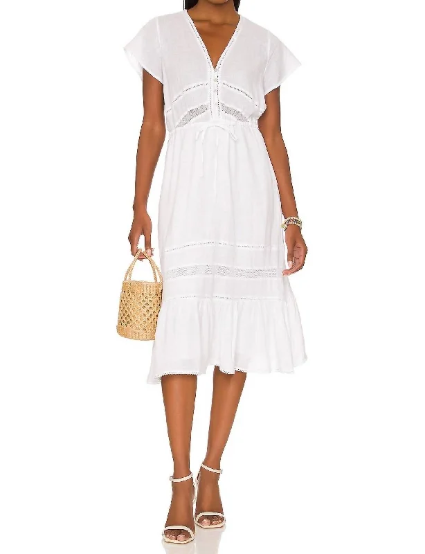 Women's Wide-Neck DressesKiki Dress In White Lace