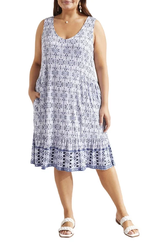 Women's Off-Shoulder DressesSleeveless Print Dress In #name?