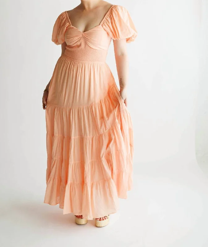 Women's Boat-Neck DressesSundrenched Dress In Almost Apricot