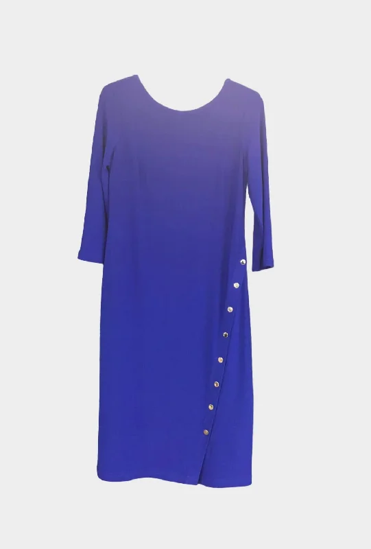 Women's Mandarin Collar DressesWomen's Rivet Detail Dress In Royal Sapphire