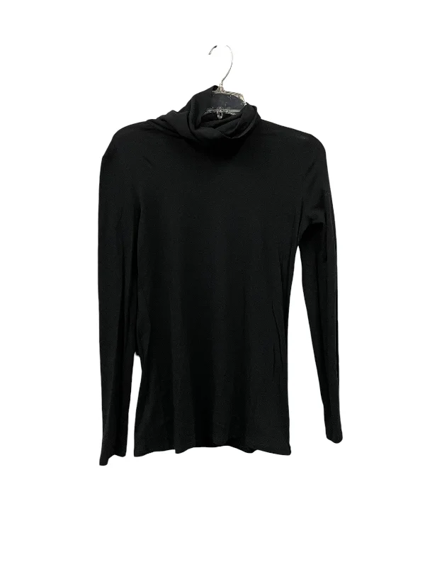 Women's Blouse with Mid-LengthTop Long Sleeve By A New Day In Black, Size: M