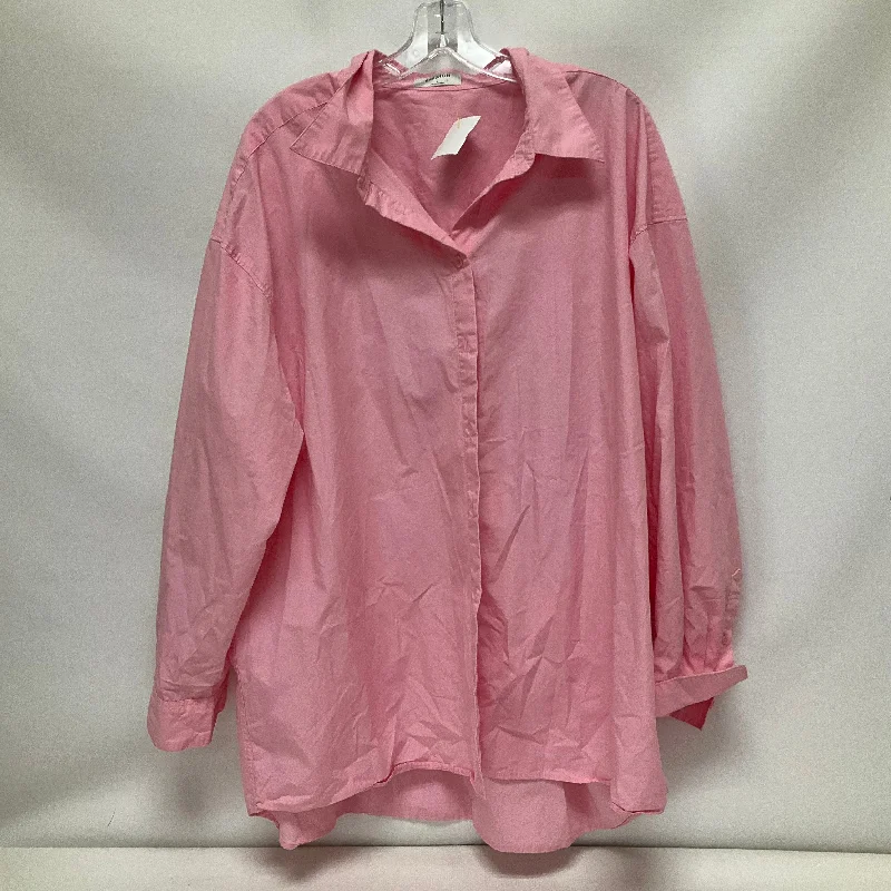 Women's Blouse for PartyTop Long Sleeve By Babaton In Pink, Size: L