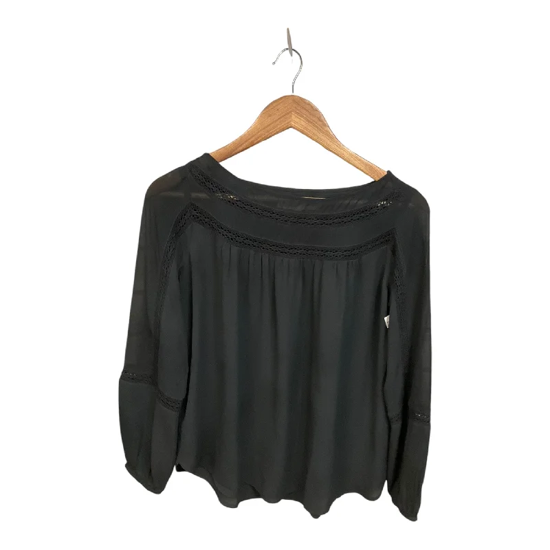 Women's Blouse for HolidayTop Long Sleeve By Loft In Black, Size: Xs