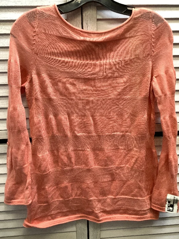 Women's Blouse with Long SleevesTop Long Sleeve By Loft In Pink, Size: M