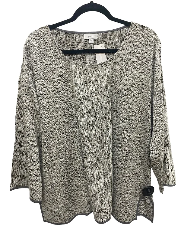 Women's Blouse with Bell SleevesTop Long Sleeve By Pure Jill In Grey, Size: Xl