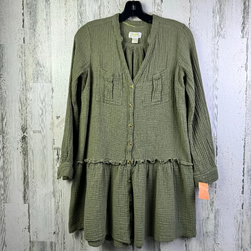 Women's Blouse with ButtonsTunic Long Sleeve By Maeve In Olive, Size: Xs