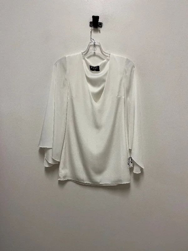 Women's Blouse with Mandarin CollarTunic Long Sleeve By Nasty Gal In White, Size: Xs